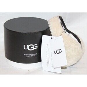 UGG MEN'S WOMEN'S SHEARLING EAR MUFFS NATURAL‎ OSFA NIB
